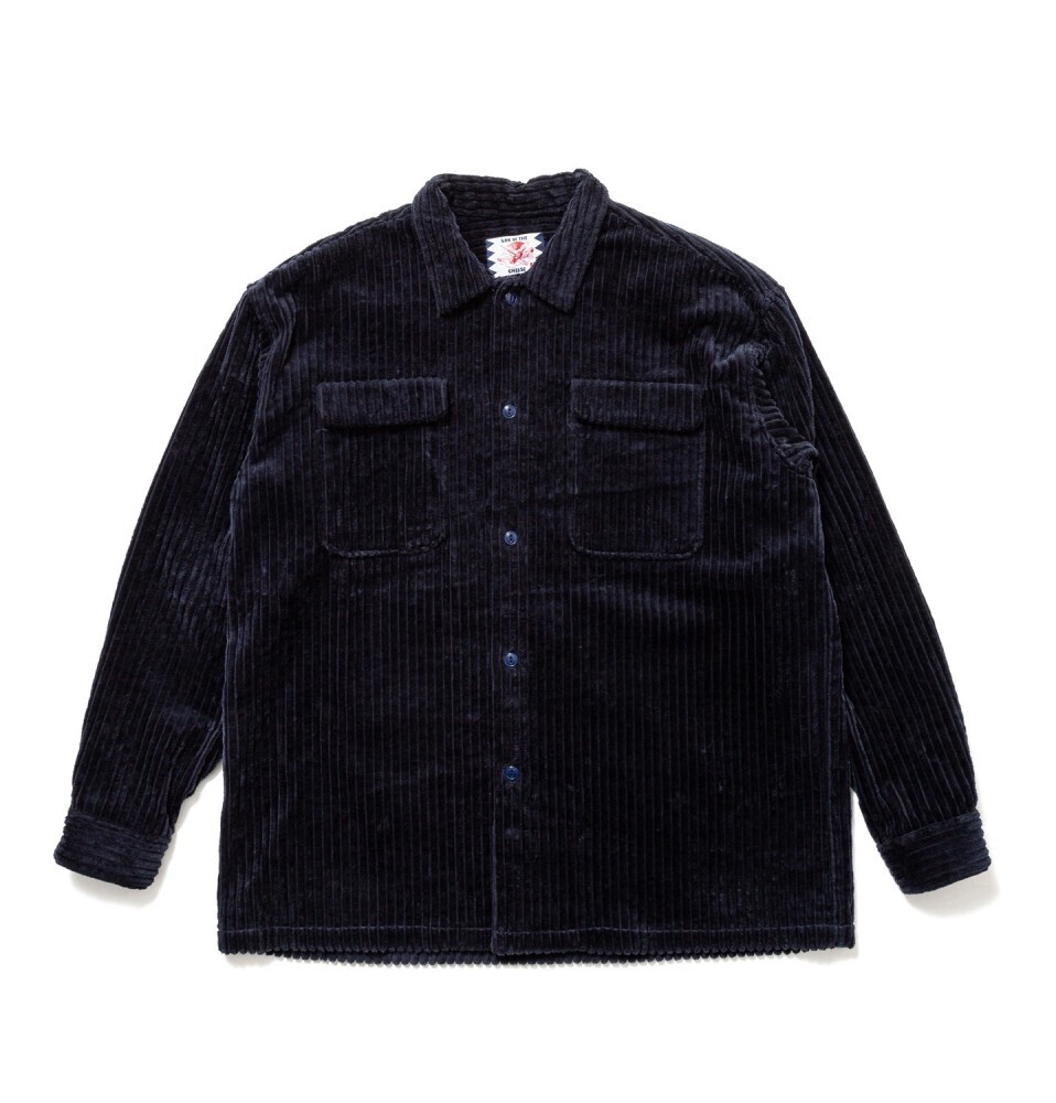 SON OF THE CHEESE BIG CORD FLAP Shirt(NAVY)