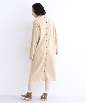 merlot 2wayボタンニットワンピース