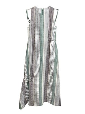 Fumiku sleeveless stripe doress
