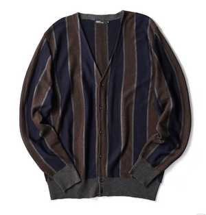 CRAFT STANDARD BOUTIQUE ストライプVネックニットカーディガン
