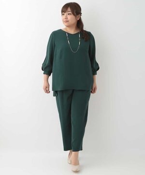 eur3 【セットアップ】ブラウス×テーパードパンツ