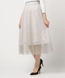WILLSELECTION チュールプリーツ×レーススカート