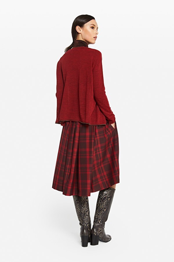 ottod’Ame GONNA MIDI A PIEGHE TARTAN