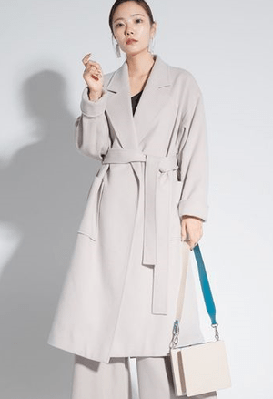 LADYMADE リラックスロングガウンウールコート