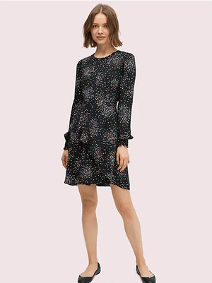 kate spade new york mainline confetti cheer smocked dress