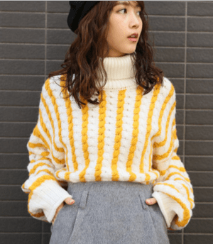 Heather フロントクロップドガラプルオーバー