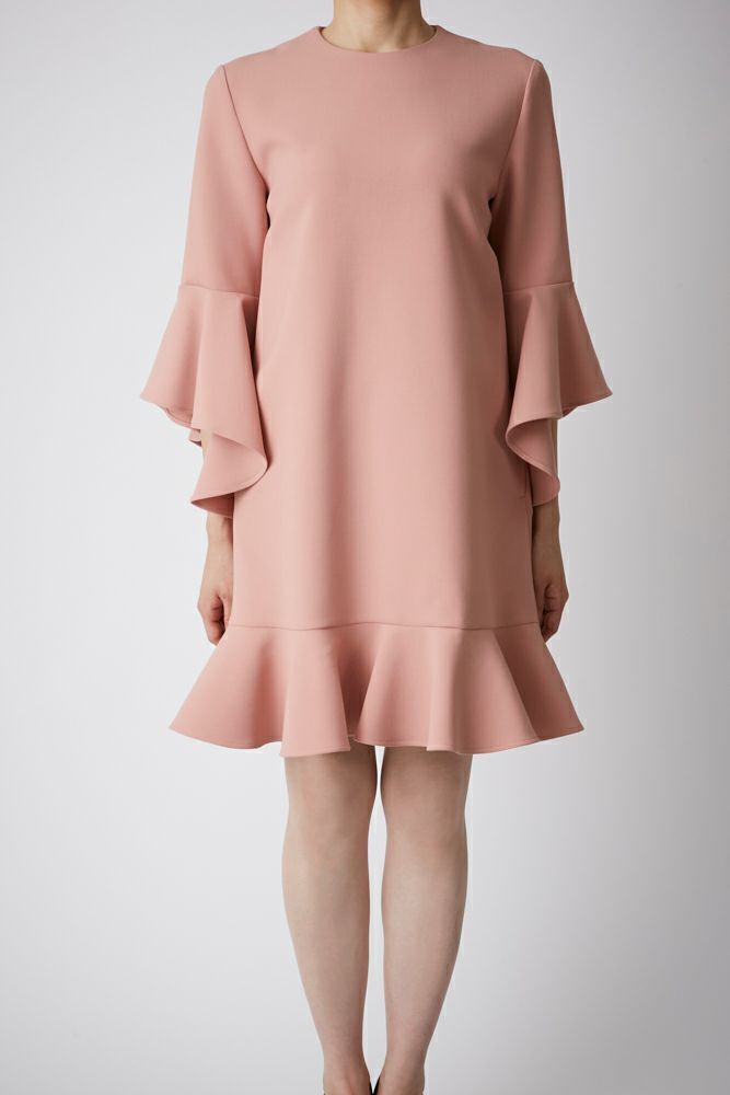 YOKO CHAN Flared-sleeve Dress