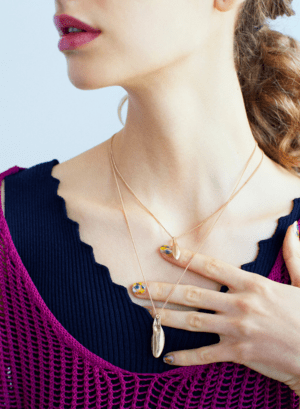 ROOM twins petal necklace