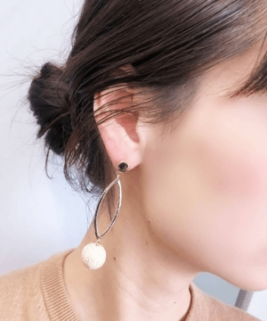 mia trim 【m-202P?GD】ラタン＆メタルピアス