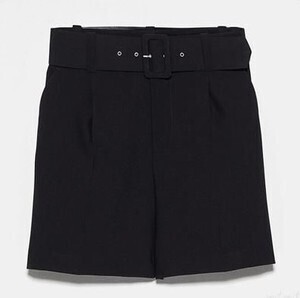 ZARA ベルト付きバミューダパンツ