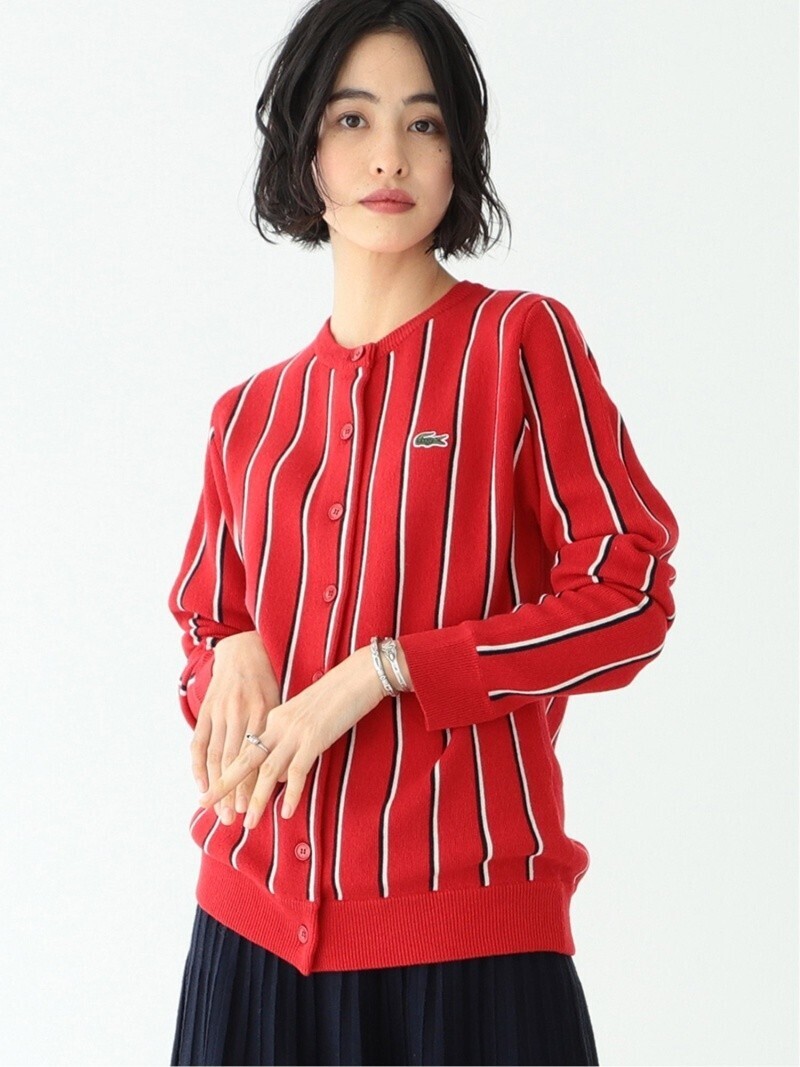 BEAMS BOY LACOSTE / 別注 ニット カーディガン