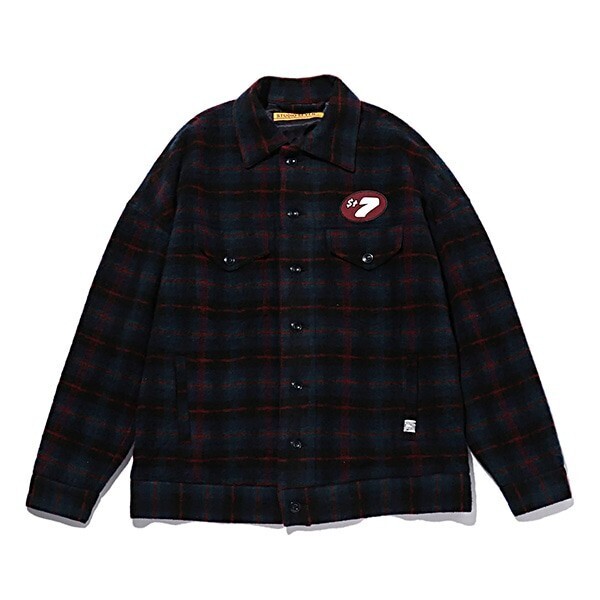 STUDIO SEVEN Jacquard Check Big Knit Jacket