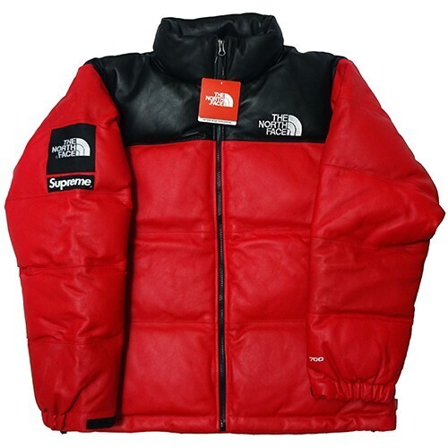Supreme × THE NORTH FACE LEATHER NUPTSE JACKET