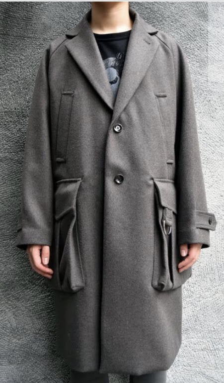 DIET BUTCHER SLIM SKIN Raglan sleeve light melton coat