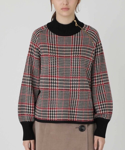 BLUE LABEL CRESTBRIDGE グレンチェックジャガードニット