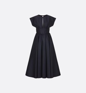 Dior ウール＆シルク シャンタン混 ドレス