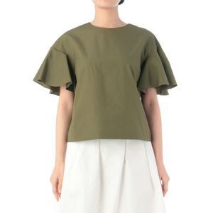 anatelier タイプライターフリル袖ブラウス