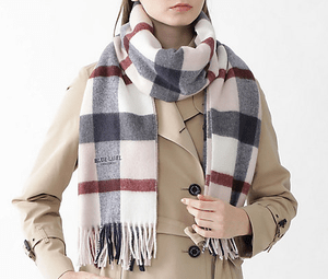 BLUE LABEL CRESTBRIDGE クレストブリッジチェックウォッシャブルカシミヤストール