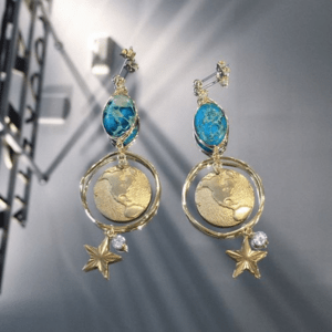 Brooklyn Charm ジャスパー×地球スターキャッチピアス