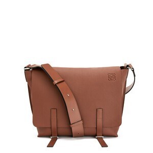 LOEWE Military Messenger Bag Cognac