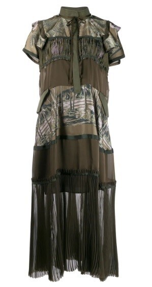sacai Sun Surf プリント パネルドレス