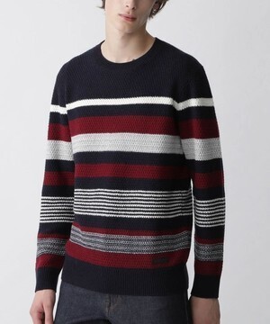 BLACK LABEL CRESTBRIDGE ウールカシミヤマルチボーダー