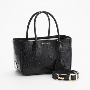 A.D.M.J. CROCODILEEMBOSSING　MINITOTEBAG with SHOULDER STRAP