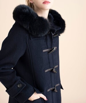 And Couture ウールビーバーＦＯＸファー付きダッフルコート