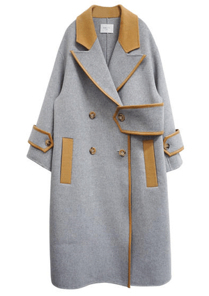 SALT+JAPAN 19AW　BICOLOR DESIGN WOOL COAT