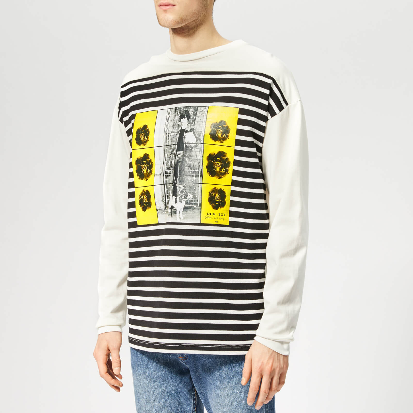 JW ANDERSON JW Anderson Men’s G+G Transfer Print Top - Off White