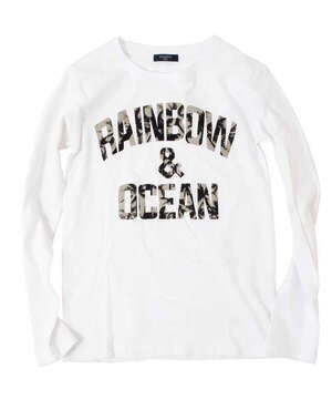 GLAZOS ロゴプリント長袖Tシャツ