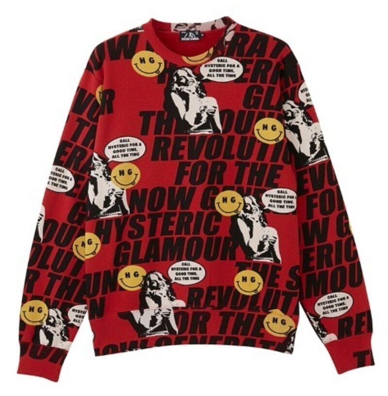 HYSTERIC GLAMOUR HG SOUND REVOLUTION柄スウェット