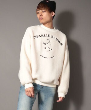 POWER TO THE PEOPLE スヌーピーコラボ モックネックプルオーバー
