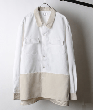 Nilway ピーチ加工微起毛フラップ付きレギュラーシャツ