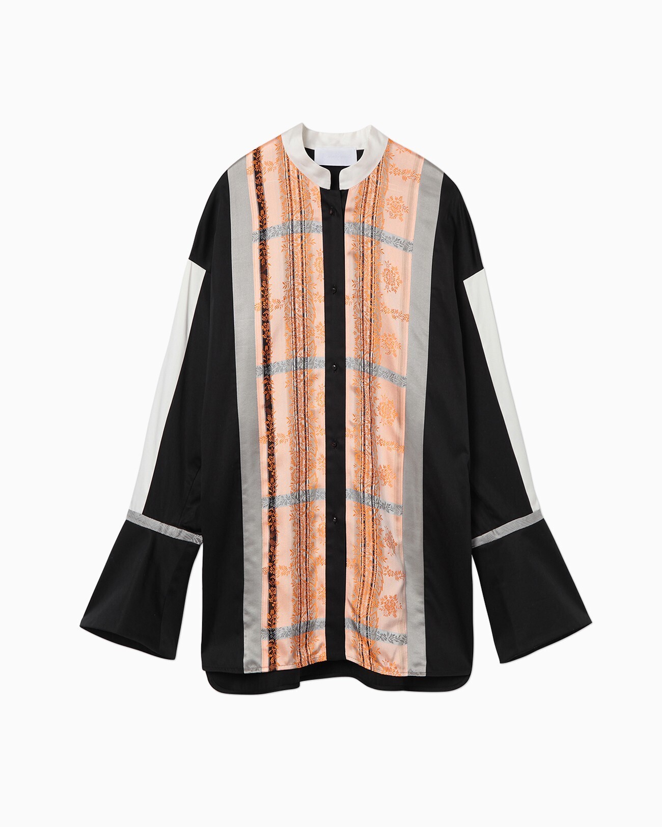 Mame Kurogouchi Floral Stripe Jacquard Shirt