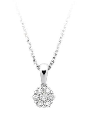 CoronetSolitaire CORONET K18WGダイヤモンドネックレス