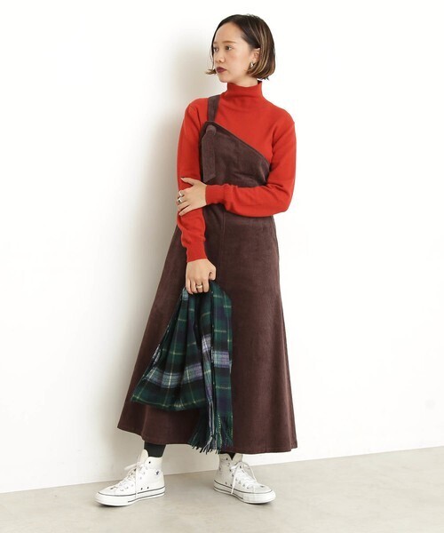N.(N. Natural Beauty Basic) ワンショルダーコーディロイジャンパースカート