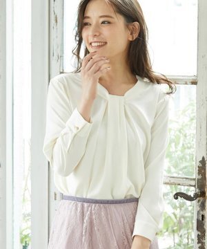 ROPE’ PICNIC ボウタイ風タックブラウス