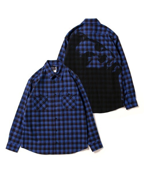 APPLEBUM Print Check Nel Shirt