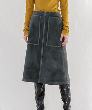 SALT+ SUEDE LEATHER SKIRT