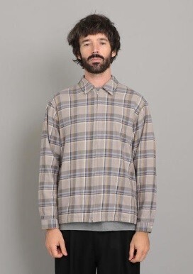 Steven Alan C/W CHECK FULL ZIP SHIRT/シャツ