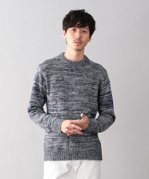 MACKINTOSH PHILOSOPHY 引き揃え杢天竺 クルーネックプルオーバーニット