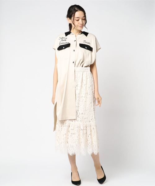 MAISON MIHARA YASUHIRO レースボーリングシャツドレス