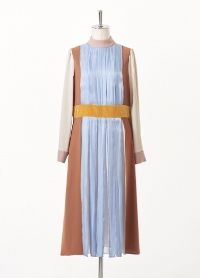 ADELLY Stand panel multi-color dress