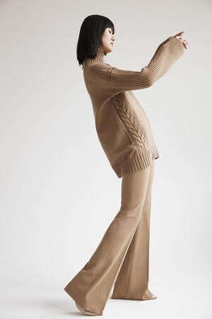 ADEAM Camel Cable Sweater