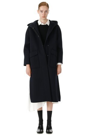 ENFOLD COAT　ボンディング フーデッドコート