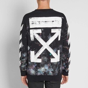 OFF-WHITE Diagonal Galaxy Brushed Crew Sweat
