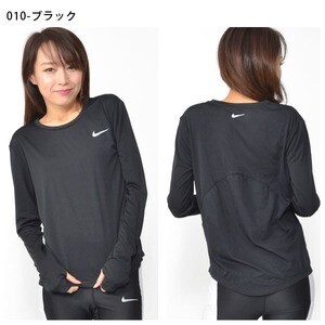 NIKE ウィメンズ マイラー L/S トップ ワンポイント ランニングシャツ