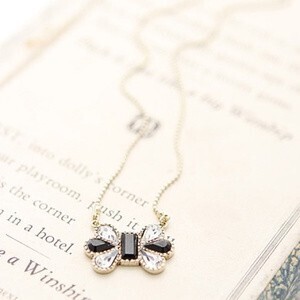 raffia Jewel Casket【JC1374】Krone ribbon necklace