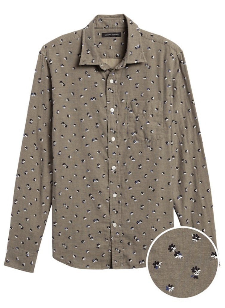 Banana Republic スリムフィット ダブルウィーブシャツ